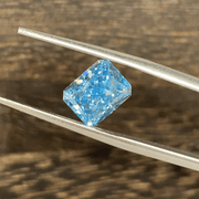 2.435 Ct Radiant Cut Fancy Blue Lab Diamond VS1 - LGG Jewelry