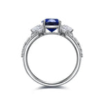 Lade Bild in die Galerieansicht, 2.5 Ct Oval Lab Blue Sapphire Engagement Ring - LGG Jewelry