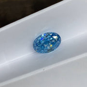 2.617 Ct Oval Cut Fancy Blue Lab Diamond VS - LGG Jewelry