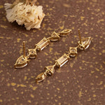 Lade Bild in die Galerieansicht, 2.8 CTW Lab diamond Dangly Mixed Drop Earrings - LGG Jewelry