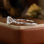 Load image into Gallery viewer, 1.5 CT Oval Cut Lab Diamond Bubble Band Engagement Ring
