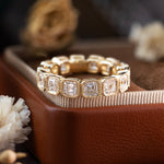 Load image into Gallery viewer, 3.5mm  Asscher Cut Lab Ddiamond  Full eternity ring

