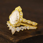 Charger l&#39;image dans la visionneuse de galerie, 2 Ct Oval Cut Lab Diamond Bridal Ring Set - 2pcs - LGG Jewelry
