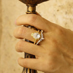 Charger l&#39;image dans la visionneuse de galerie, 2 Ct Oval Cut Lab Diamond Bridal Ring Set - 2pcs - LGG Jewelry
