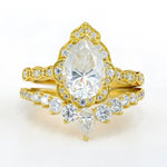Charger l&#39;image dans la visionneuse de galerie, 2 Ct Oval Cut Lab Diamond Bridal Ring Set - 2pcs - LGG Jewelry
