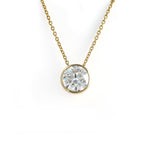 Load image into Gallery viewer, Classic 2 Ct Round Cut Lab Diamond Bezel Pendant
