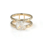 Lade Bild in die Galerieansicht, 3 CT Princess Cut Lab Diamond Four prongs Double-Band Ring - LGG Jewelry