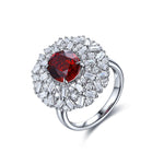 Charger l&#39;image dans la visionneuse de galerie, 3.66 Ct Oval Cut Lab Ruby Art Deco Inspired Engagement Ring - LGG Jewelry
