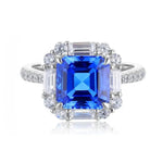 Lade Bild in die Galerieansicht, 3.3 Ct Asscher Cut Lab Spinel Engagement Ring - LGG Jewelry
