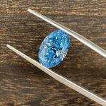 Lade Bild in die Galerieansicht, 3.468 Ct Oval Cut Fancy Blue Lab Diamond VS1 - LGG Jewelry
