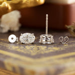 Load image into Gallery viewer, Classic Oval Cut Lab Diamond Four Prongs Ear Studs
