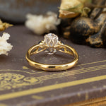 Load image into Gallery viewer, 2 CT Oval Cut Lab Diamond &amp; Blue Sapphire Three-Stone Engagement Ring
