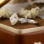 Load image into Gallery viewer, 3ct  Cushion Cut Lab Ddiamond Three-Ttone Engagement Ring
