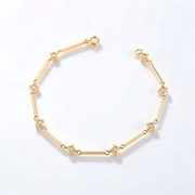 The Starlight Interlude | 14K Gold Lab-Grown Diamond Station Bracelet