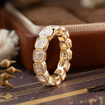Load image into Gallery viewer, 3.5mm  Asscher Cut Lab Ddiamond  Full eternity ring
