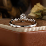 Load image into Gallery viewer, 1.5 CT Oval Cut Lab Diamond Bubble Band Engagement Ring
