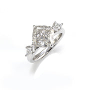 3ct Cushion Cut Lab Ddiamond Three-Ttone Engagement Ring - LGG Jewelry