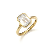 3CT Emerald Cut Lab Diamond Solitaire Engagement Ring - LGG Jewelry