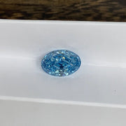 4.312 Ct Oval Cut Fancy Blue Lab Diamond VS - LGG Jewelry