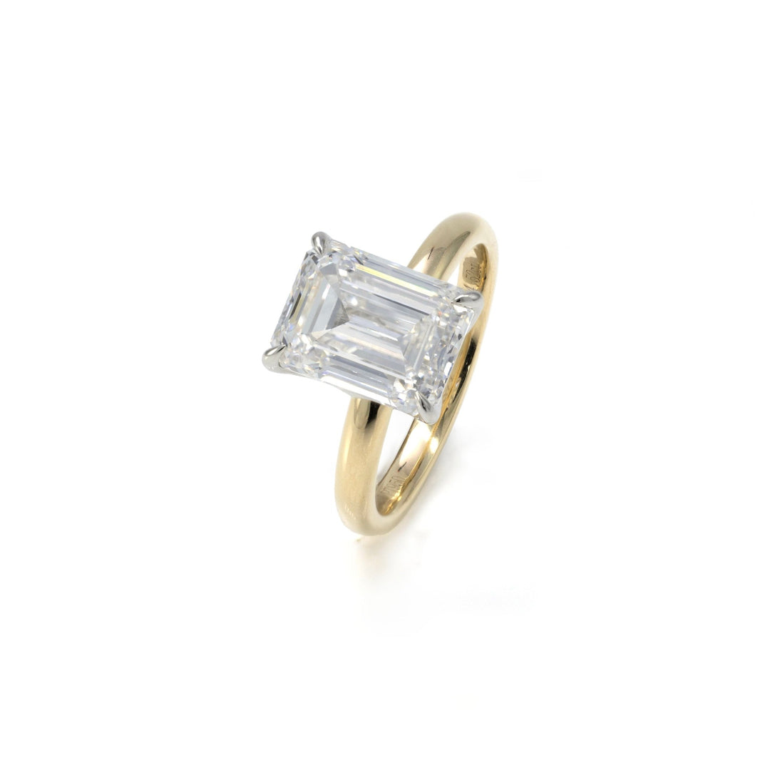 4.56CT Emerald Cut Solitaire Engagement Ring - LGG Jewelry