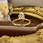 Load image into Gallery viewer, 2Ct Pear Shape Lab Diamond  Solitaire Engagement Tulip Ring
