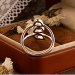 Load image into Gallery viewer, Three Irregular Oval Shape Lab Diamond Double Band Engagement Ring
