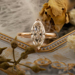 Load image into Gallery viewer, 3CT Marquise Cut Lab Diamond Solitaire Engagement Ring
