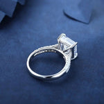 Load image into Gallery viewer, 4 Ct Princess Cut Lab Diamond Half Luxury Pave Engagement Ring - LGG Jewelry
