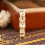 Load image into Gallery viewer, 3.5mm  Asscher Cut Lab Ddiamond  Full eternity ring
