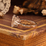 Load image into Gallery viewer, 5 CT Emerald Cut Lab Diamond Three-Stone Engagement Ring
