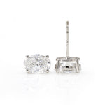 Load image into Gallery viewer, Classic Oval Cut Lab Diamond Four Prongs Ear Studs
