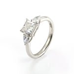 Load image into Gallery viewer, 1 CT Princess Cut Lab Diamond Three-Stone Engagement Ring
