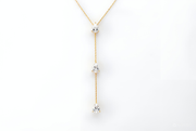 18K Yellow Gold  1CT Pear Cut Necklace