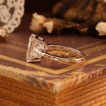 Lade Bild in die Galerieansicht, 5 CT Emerald Cut Lab Diamond Three-Stone Engagement Ring - LGG Jewelry