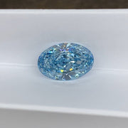 5.031 Ct Oval Cut Fancy Blue Lab Diamond VS - LGG Jewelry