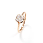 Load image into Gallery viewer, 1 CT Asscher Cut Lab Diamond Bezel Solitaire Engagement Ring

