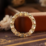 Load image into Gallery viewer, 3.5mm  Asscher Cut Lab Ddiamond  Full eternity ring
