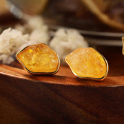 Irregular Raw Crystal Earrings