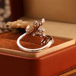 Load image into Gallery viewer, Leafy Marquise Cut Lab Diamond Open Ring
