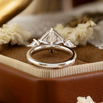 Load image into Gallery viewer, 3ct  Cushion Cut Lab Ddiamond Three-Ttone Engagement Ring
