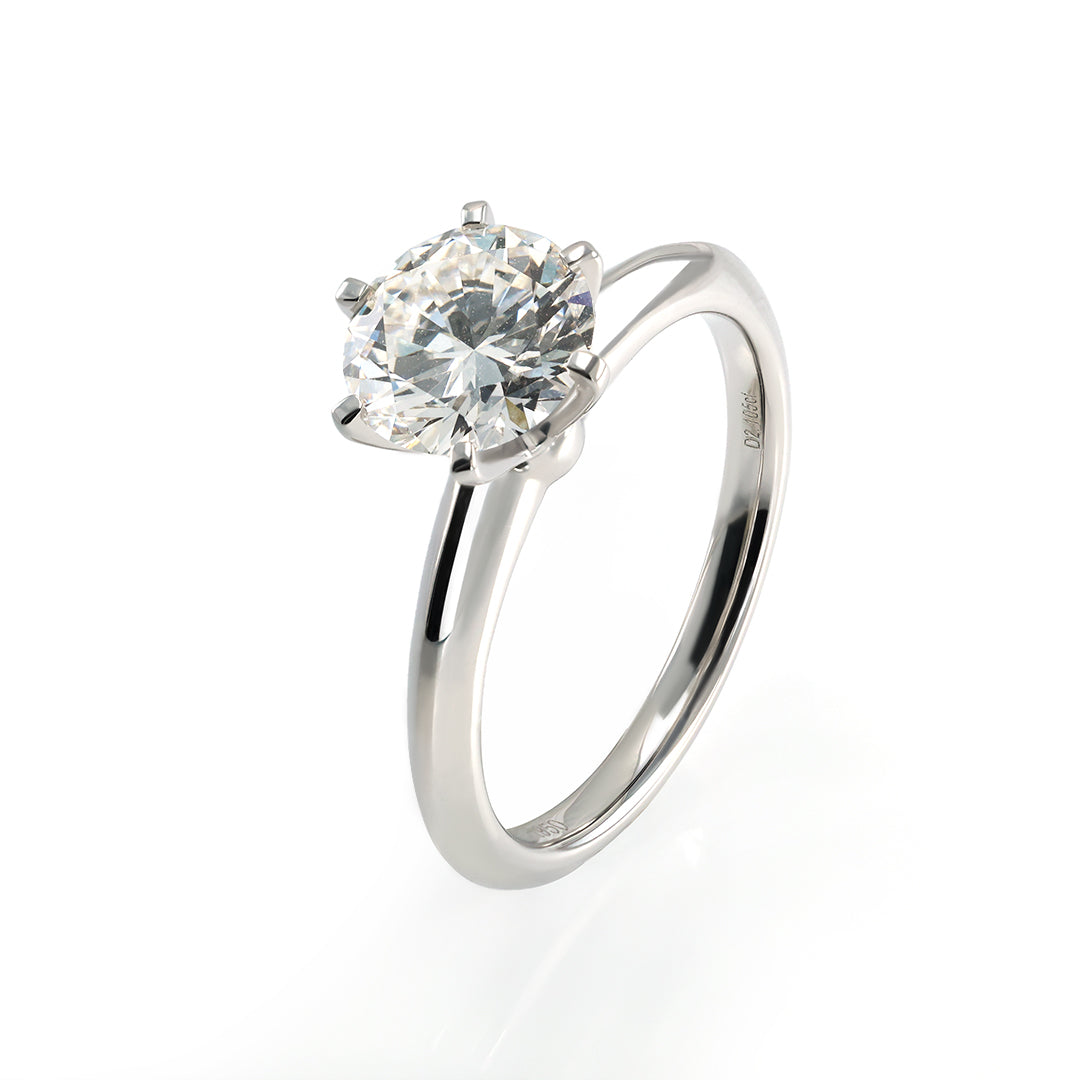 Bague de fiançailles de luxe avec grappe de rubis ovales de 6 ct