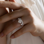 Load image into Gallery viewer, 3ct  Cushion Cut Lab Ddiamond Three-Ttone Engagement Ring
