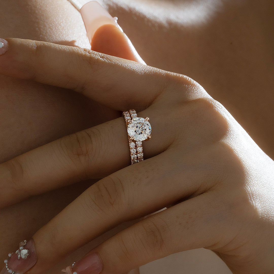 2CT Portuguese Cut Lab Diamond Solitaire Engagement Ring