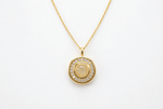 Lade Bild in die Galerieansicht, 6mm Opal Halo Pendant Necklace in 10K Yellow Gold - LGG Jewelry