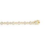 Lade Bild in die Galerieansicht, 3mm &amp; 2mm Bezel Set Round Lab Grown Diamond Tennis Bracelet