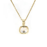Load image into Gallery viewer, Vintage Old Mine Cut 2.05ct Cushion Pendant Necklace in 10K Yellow Gold