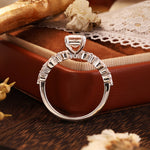 Load image into Gallery viewer, 2 CT Radiant Cut Lab Diamond Bubble Band Engagement Ring

