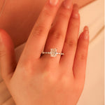 Load image into Gallery viewer, 2 CT Radiant Cut Lab Diamond Bubble Band Engagement Ring
