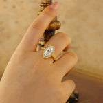 Load image into Gallery viewer, Art Deco Marquise Cut Lab Diamond Vintage Engagement Ring - LGG Jewelry
