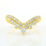 Load image into Gallery viewer, Chevron Double-deck Round Cut Lab Diamond Contour Band - LGG Jewelry
